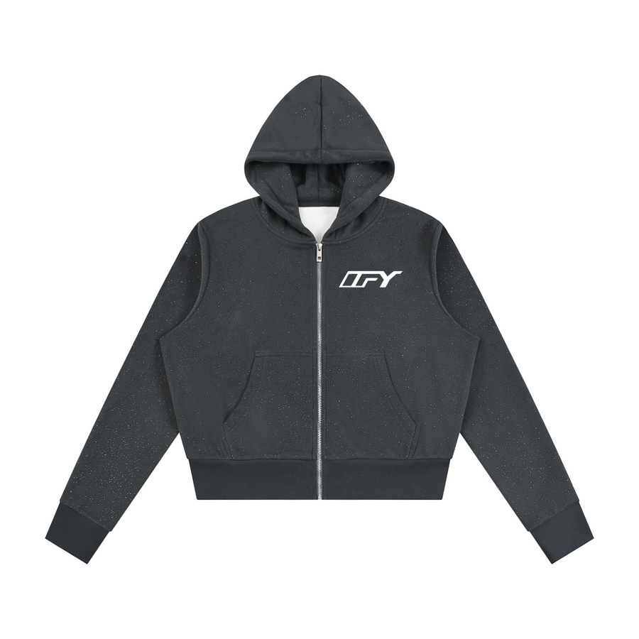 Women's Sparkles Fleece Full Zip Hoodie