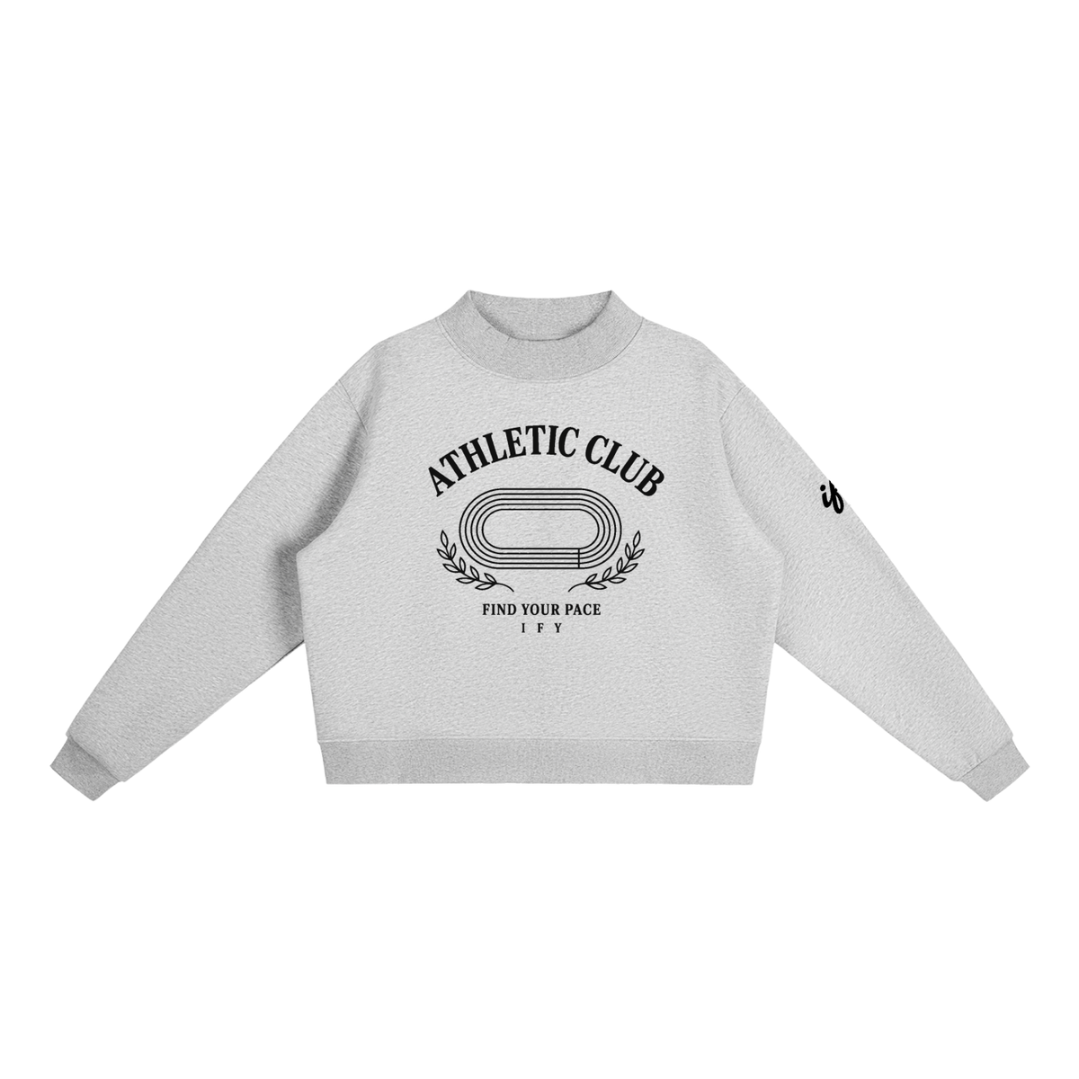 Oversized Mock-Neck Fleece Sweatshirt