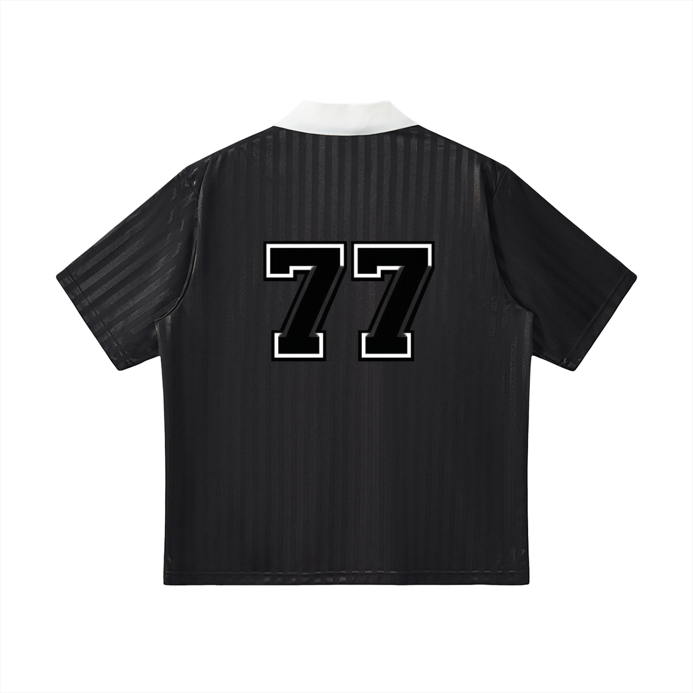Contrast Collar Striped Soccer Jersey