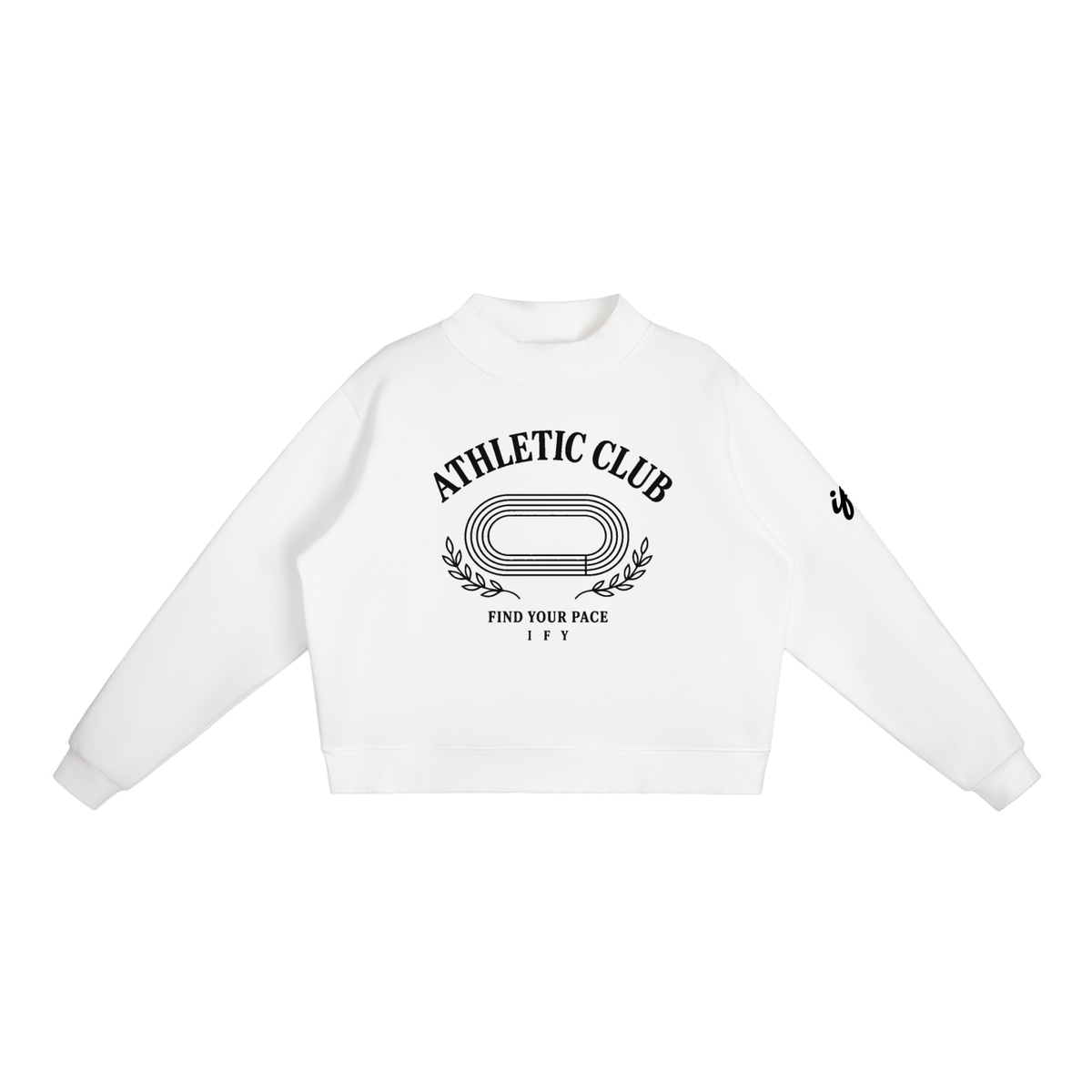 Oversized Mock-Neck Fleece Sweatshirt