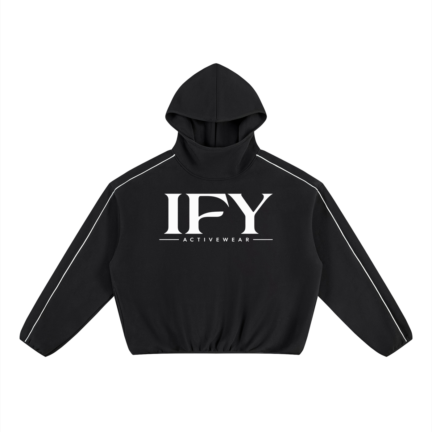Unisex Boxy Piping Fleece Hoodie
