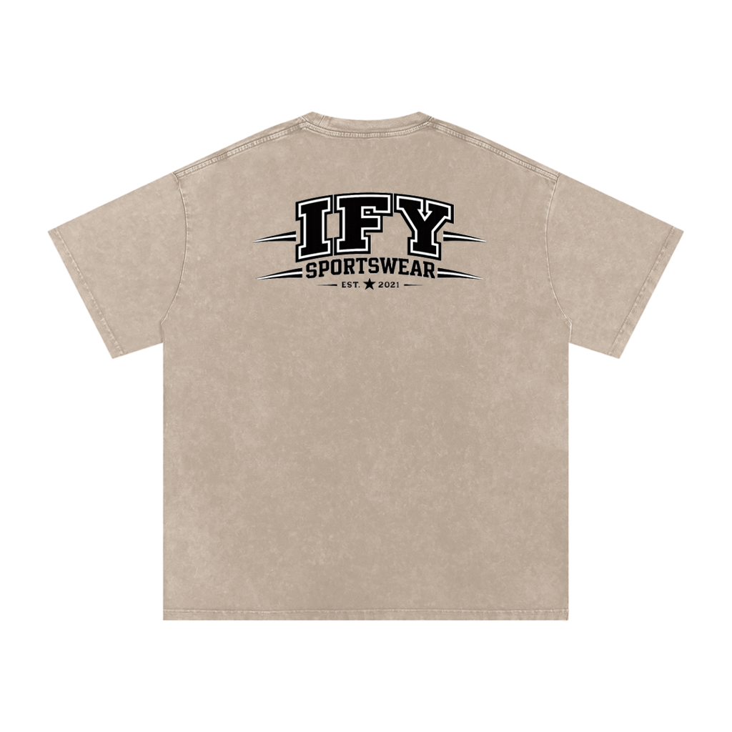 Snow Washed Oversized Cotton T-Shirt