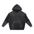 Vintage Washed Frayed Fleece Hoodie - Premium Gym Hoodie | BRACE