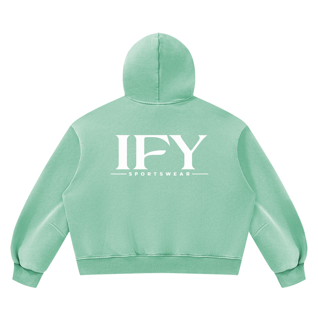 Unisex Vintage Wash Boxy Fleece Hoodie