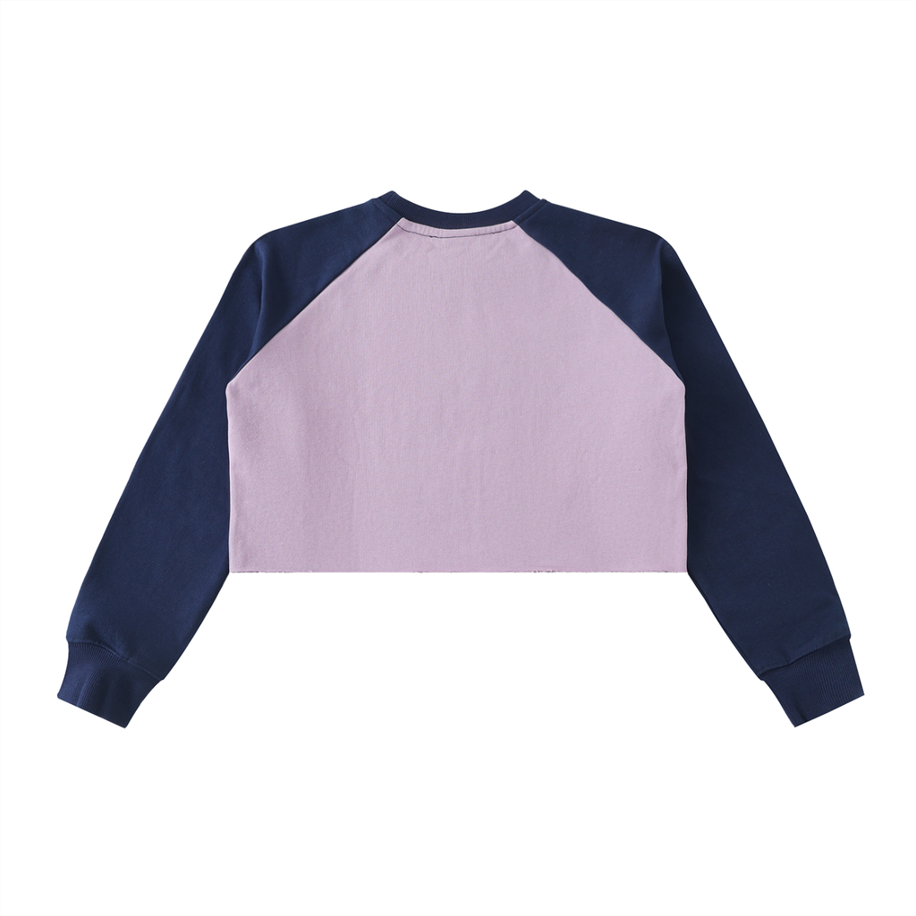 Elevate Your Style with Our Color-Block Crop Sweatshirt