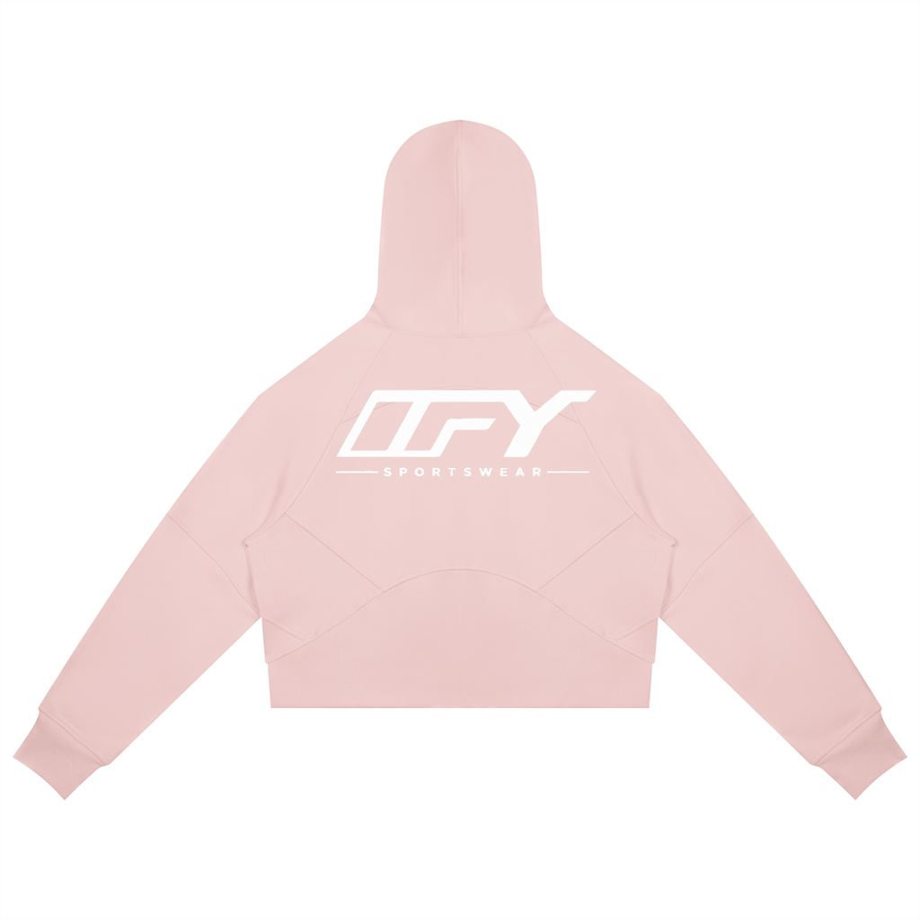 Cropped Zip-Through Hoodie