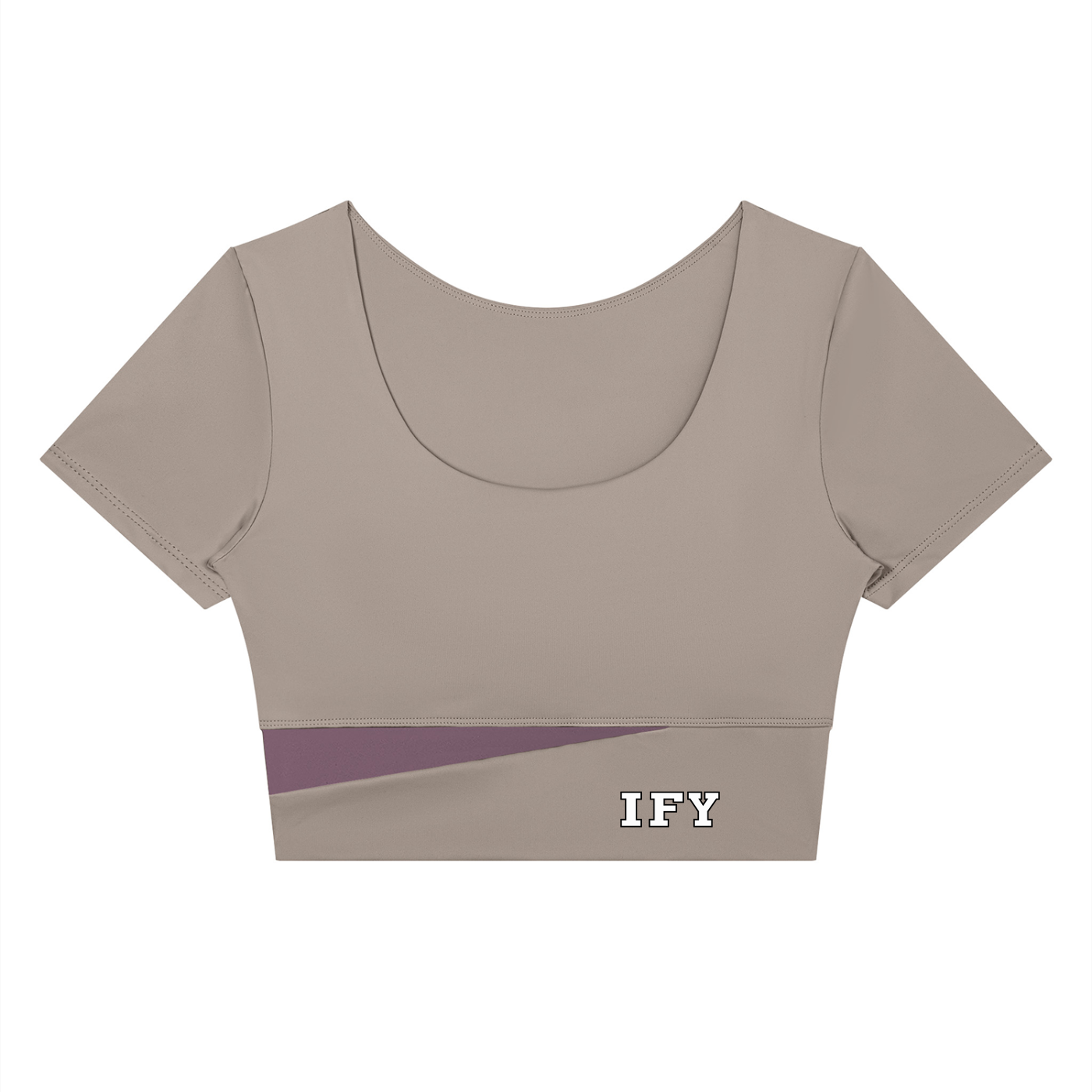 Women's Panelled Crop Yoga T-Shirt