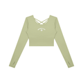 Cropped Long-Sleeve Yoga Top