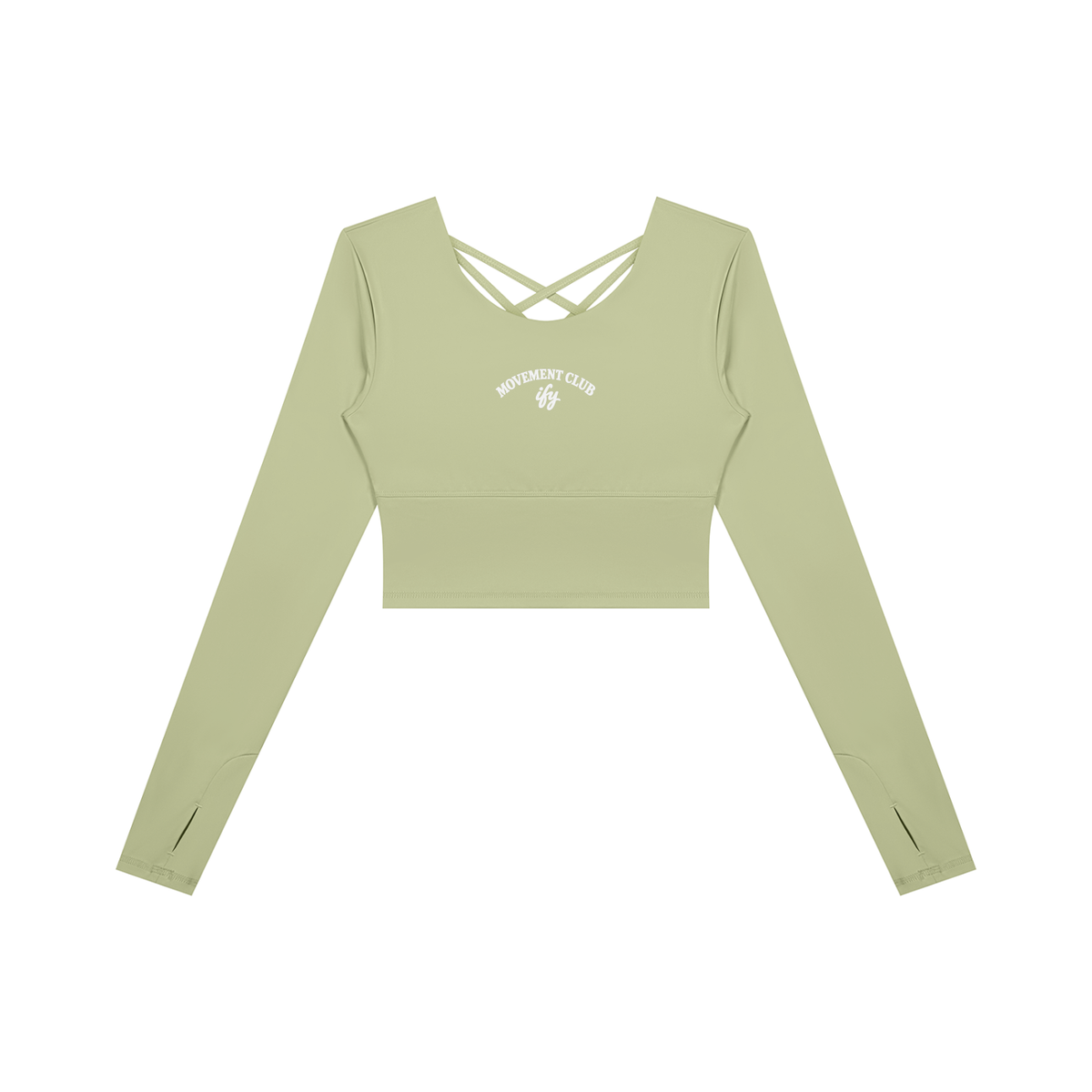 Cropped Long-Sleeve Yoga Top