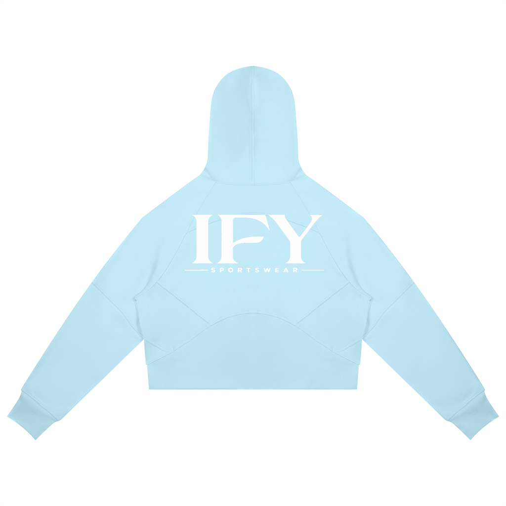 Cropped Zip-Through Hoodie