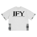 Unisex Plaid Paneled T-Shirt