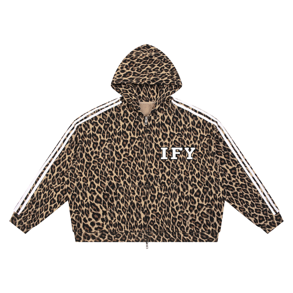 Unisex Leopard Full Zip Hoodie