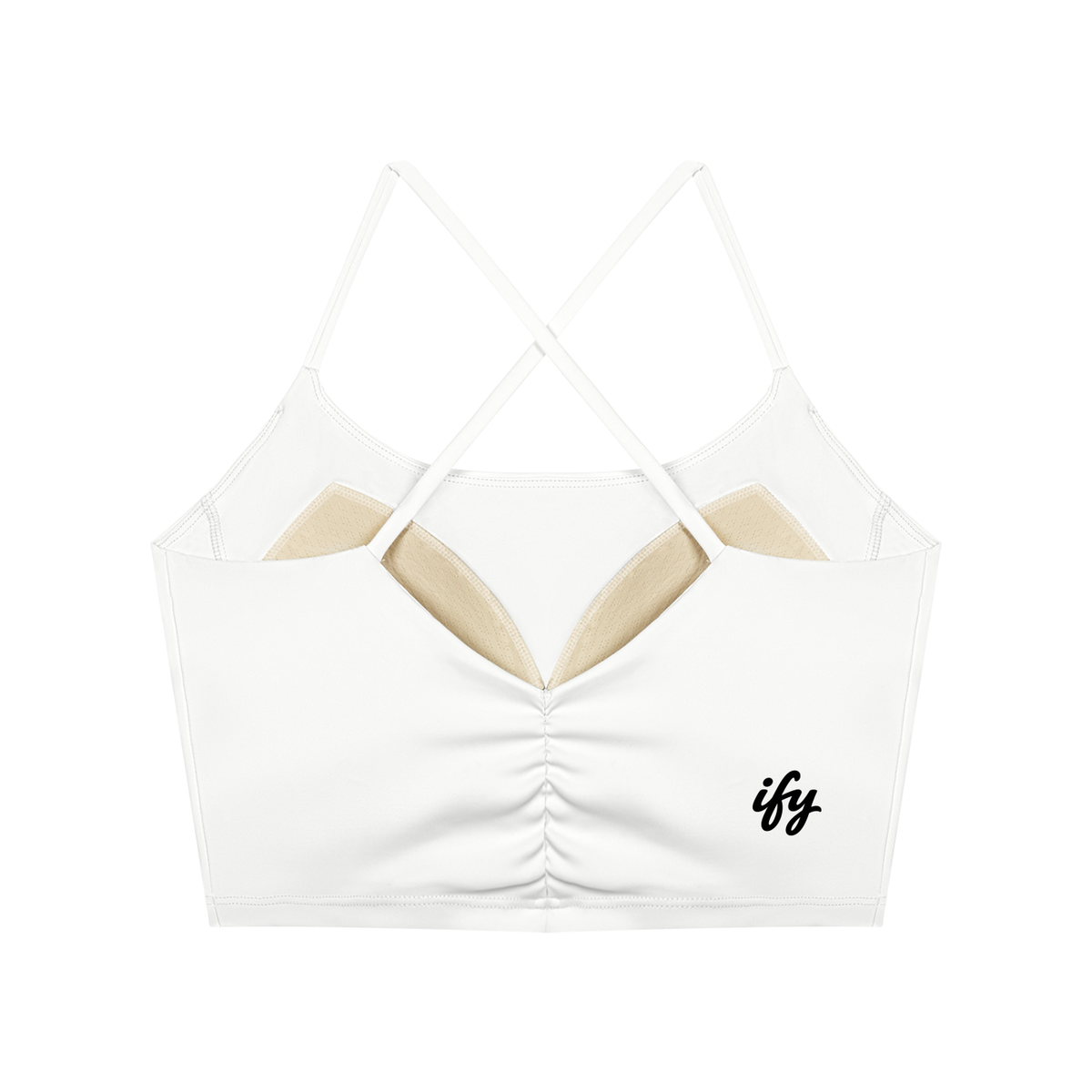 Ruched Cropped Yoga Tank Top