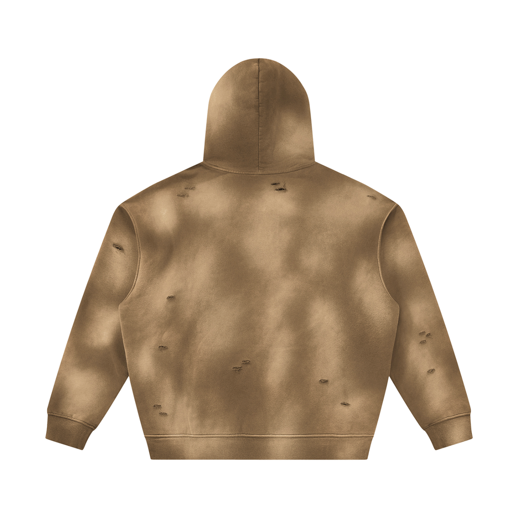 Unisex Frayed Fleece Hoodie for Ultimate Comfort and Style