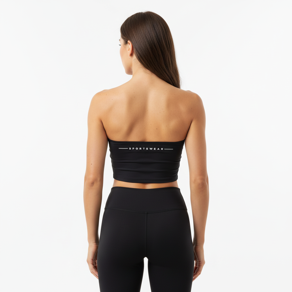 Women's Ruched Cropped Tube Top