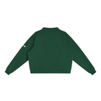 Essential Fleece Mock-Neck Crew Sweatshirt