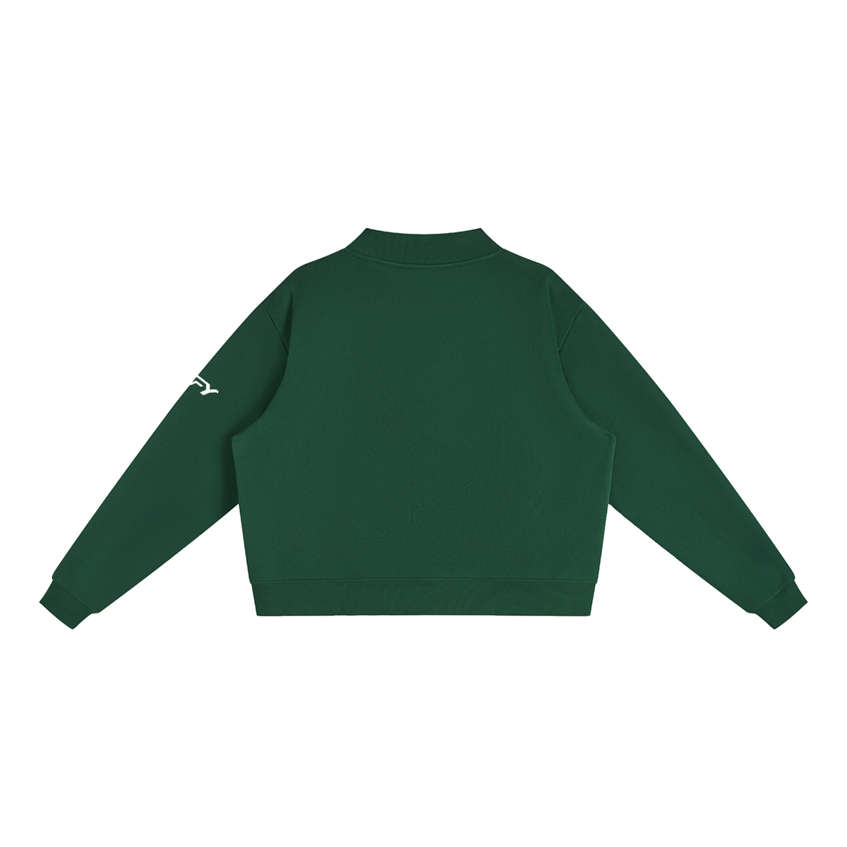 Essential Fleece Mock-Neck Crew Sweatshirt