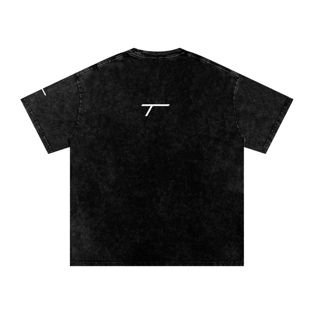 Snow Washed Oversized Cotton T-Shirt