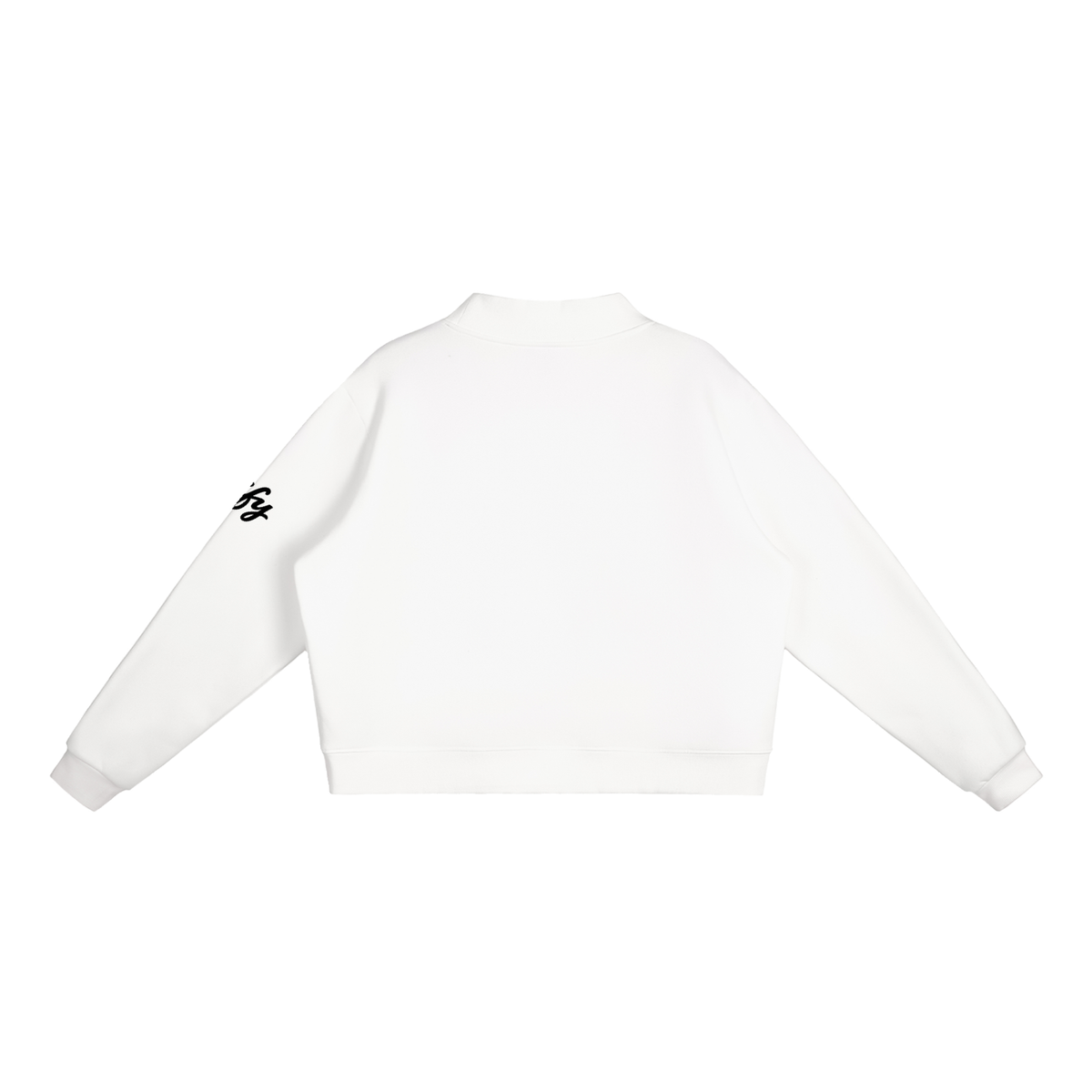 Oversized Mock-Neck Fleece Sweatshirt
