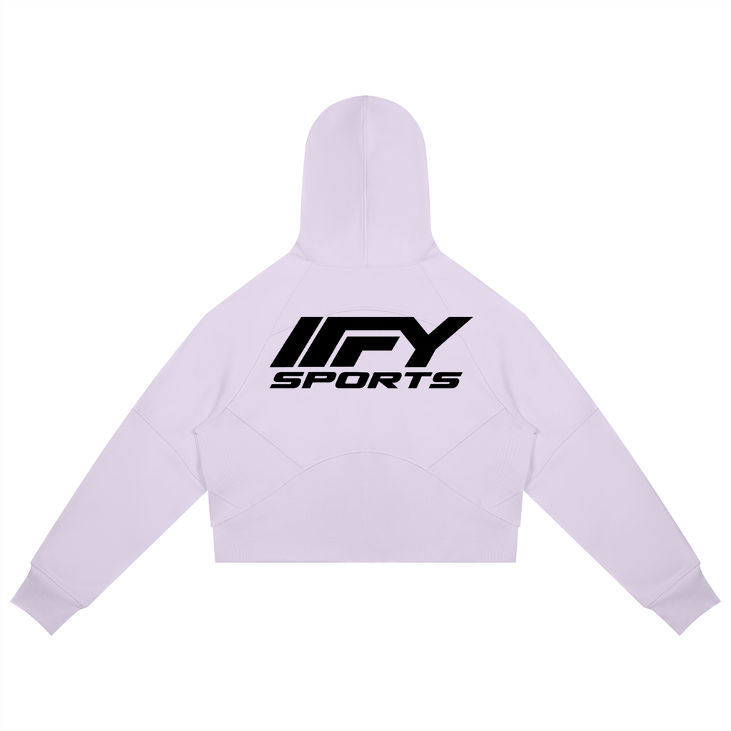 Cropped Zip Hoodie & Wide-Leg Fleece Set