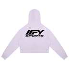 Cropped Zip Hoodie & Wide-Leg Fleece Set