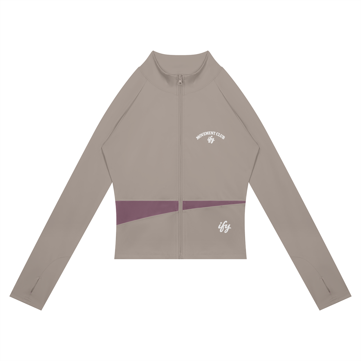 Panelled Cropped Full-Zip Yoga Jacket
