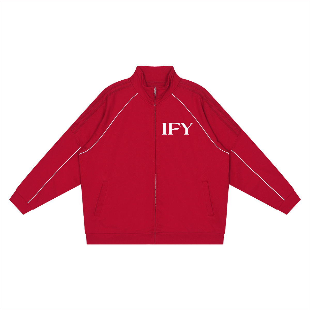 Reflection Striped Raglan Sleeve  Jacket