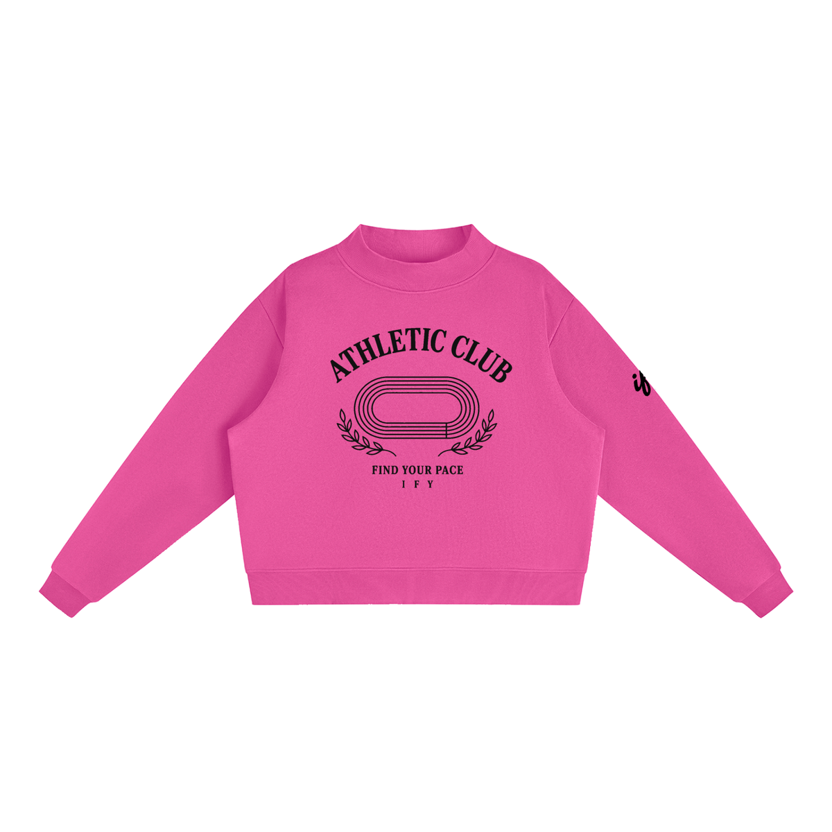 Oversized Mock-Neck Fleece Sweatshirt