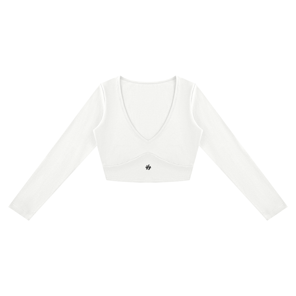 Cotton-Rich Cropped Long-Sleeve T-Shirt