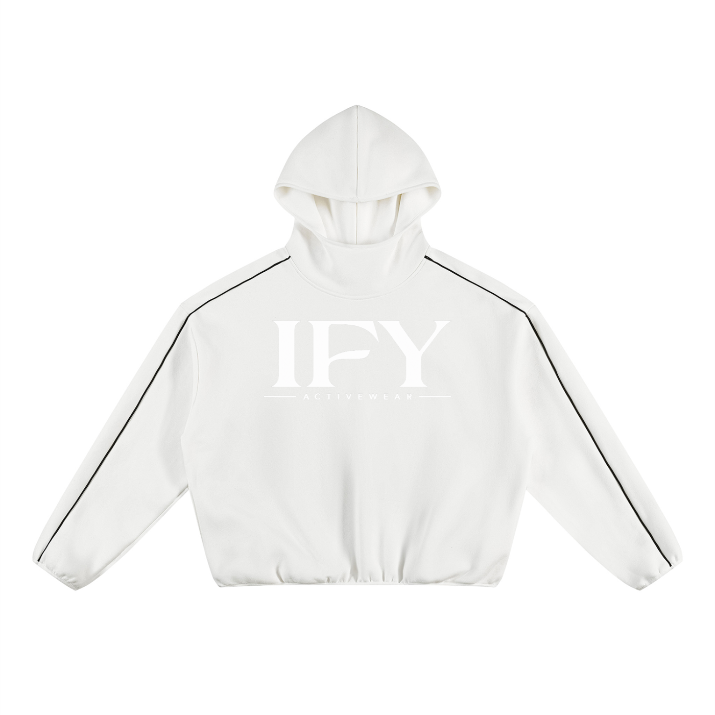 Unisex Boxy Piping Fleece Hoodie