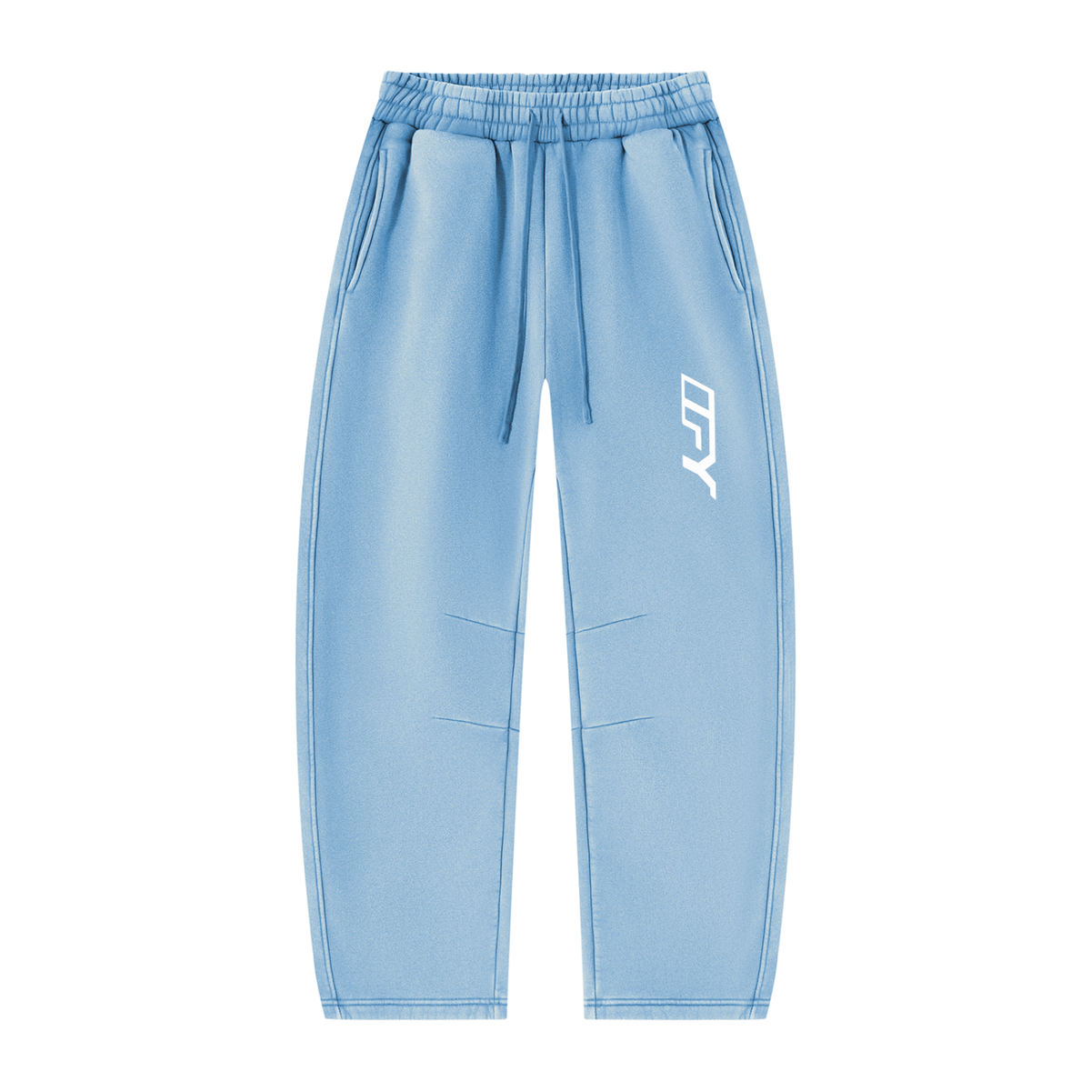 Unisex Vintage Wash Barrel Leg Fleece Sweatpants