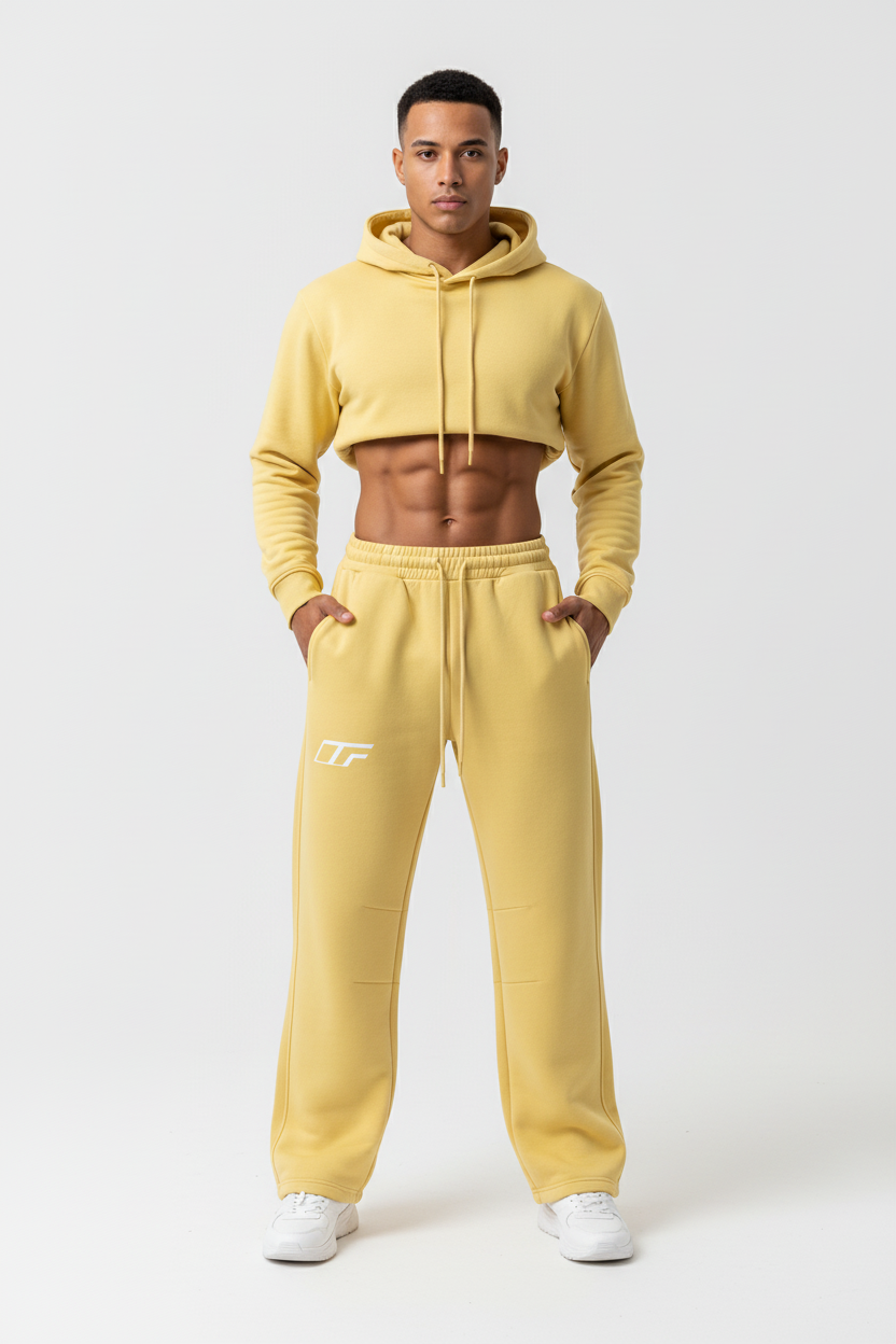 Unisex Vintage Wash Barrel Leg Fleece Sweatpants