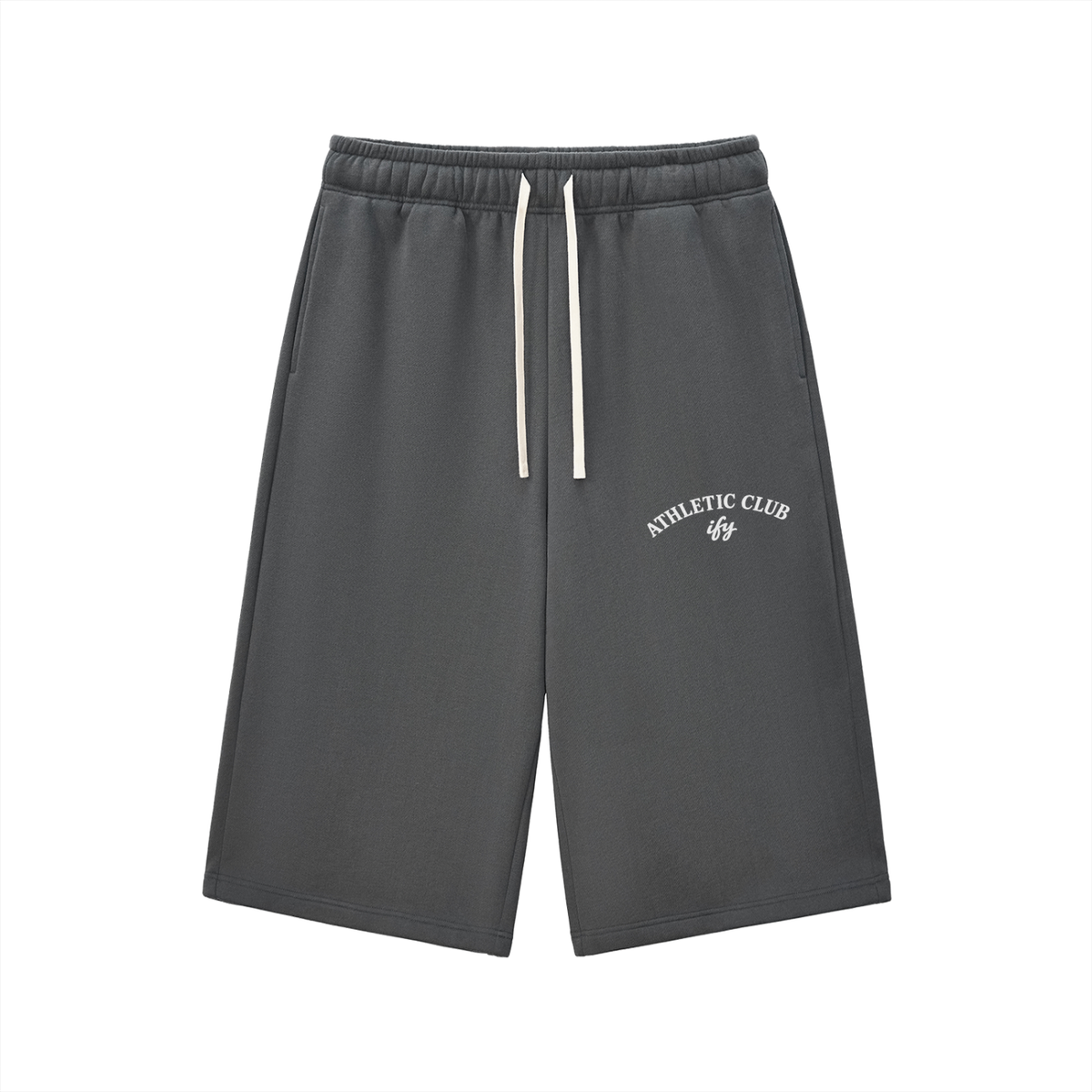 Relaxed Drawstring Three-Quarter Sweatpants