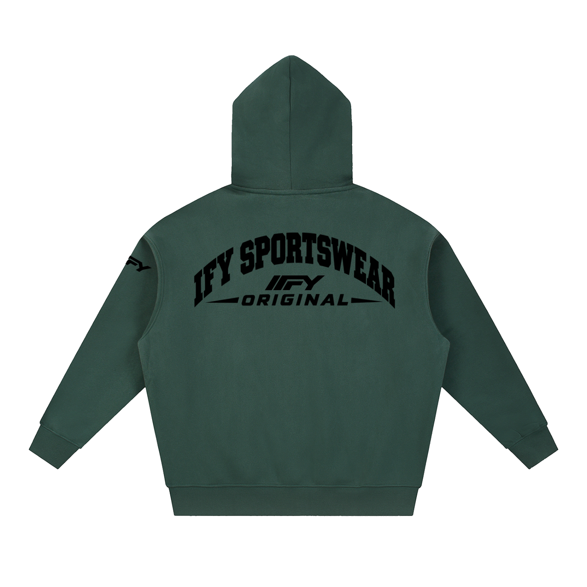Oversized Two-Way Zip Fleece Hoodie