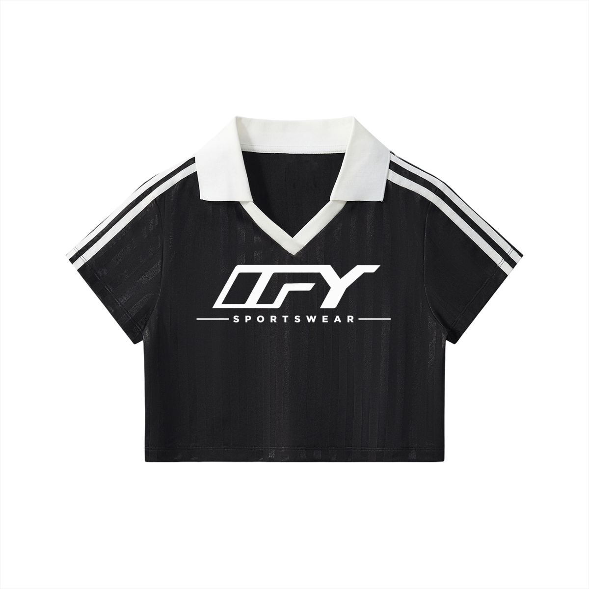Elevate Your Style with Our Cropped Jersey with Contrast Collar