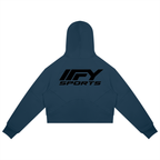 Cropped Zip Hoodie & Wide-Leg Fleece Set