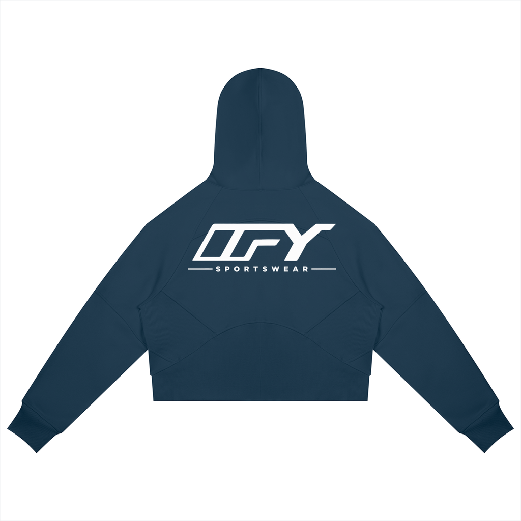Cropped Zip-Through Hoodie
