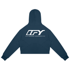 Cropped Zip-Through Hoodie