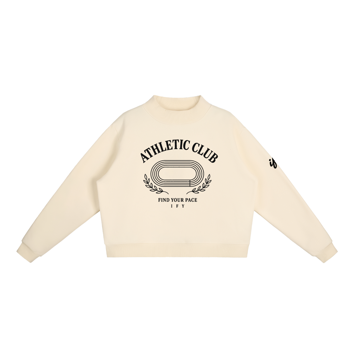 Oversized Mock-Neck Fleece Sweatshirt