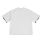 Unisex Plaid Paneled T-Shirt