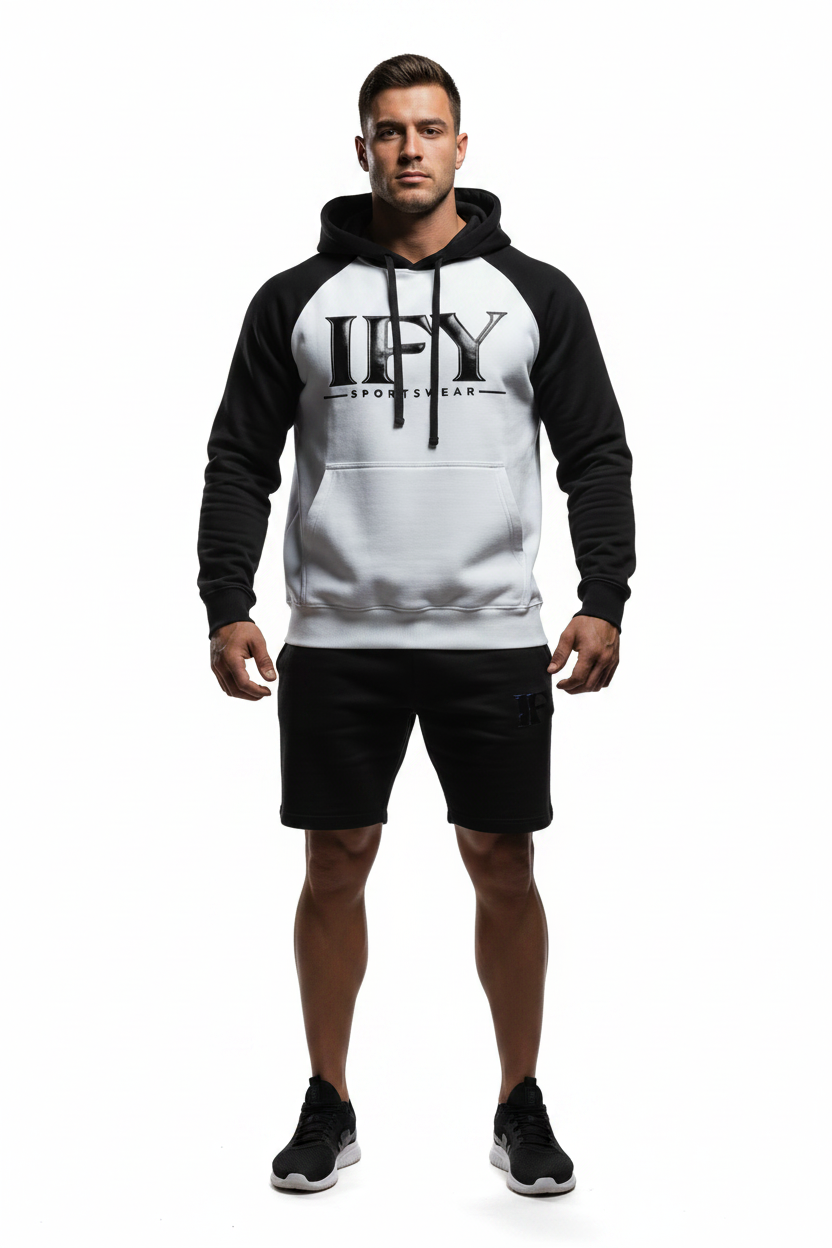 Color-Block Raglan Sleeve Hoodie