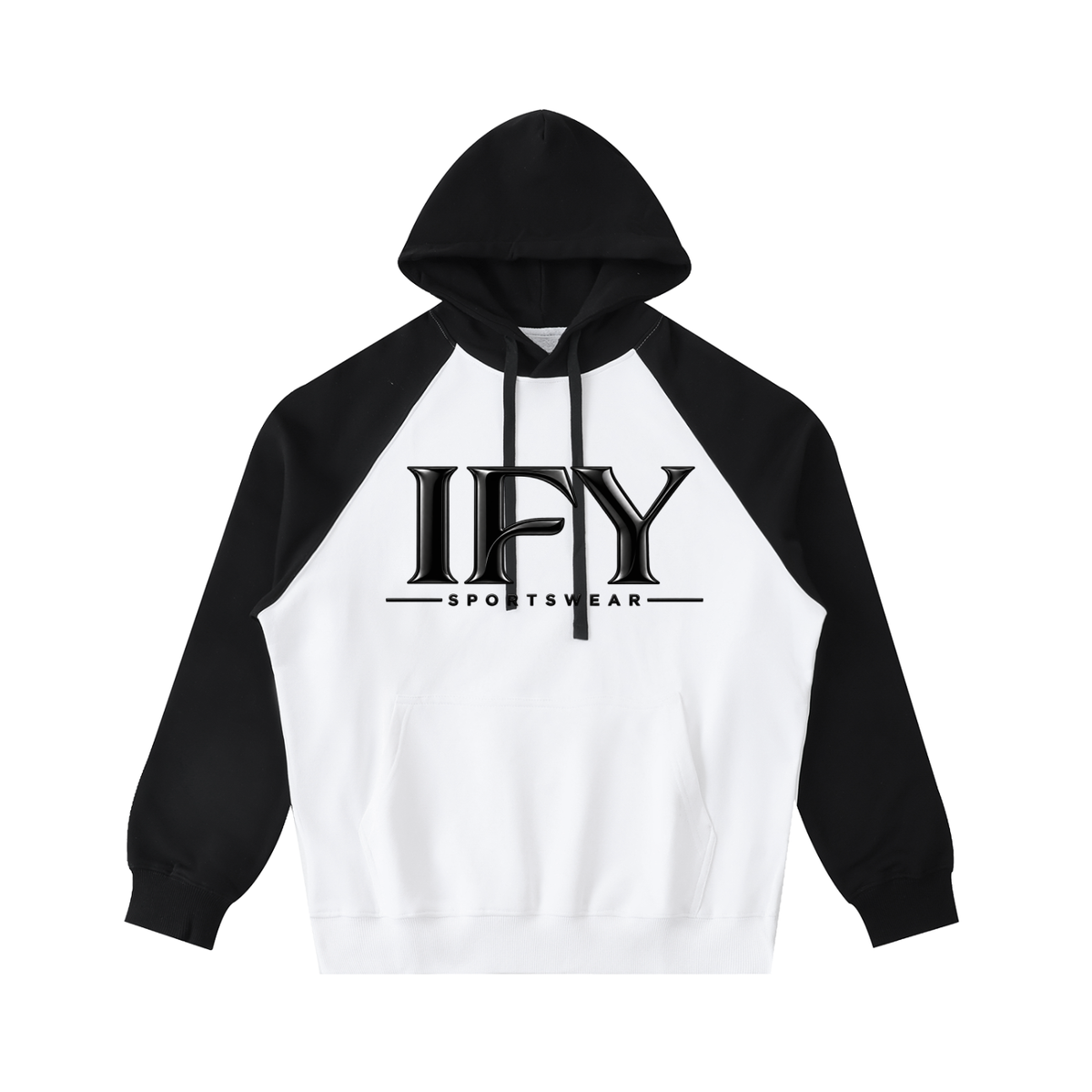 Color-Block Raglan Sleeve Hoodie