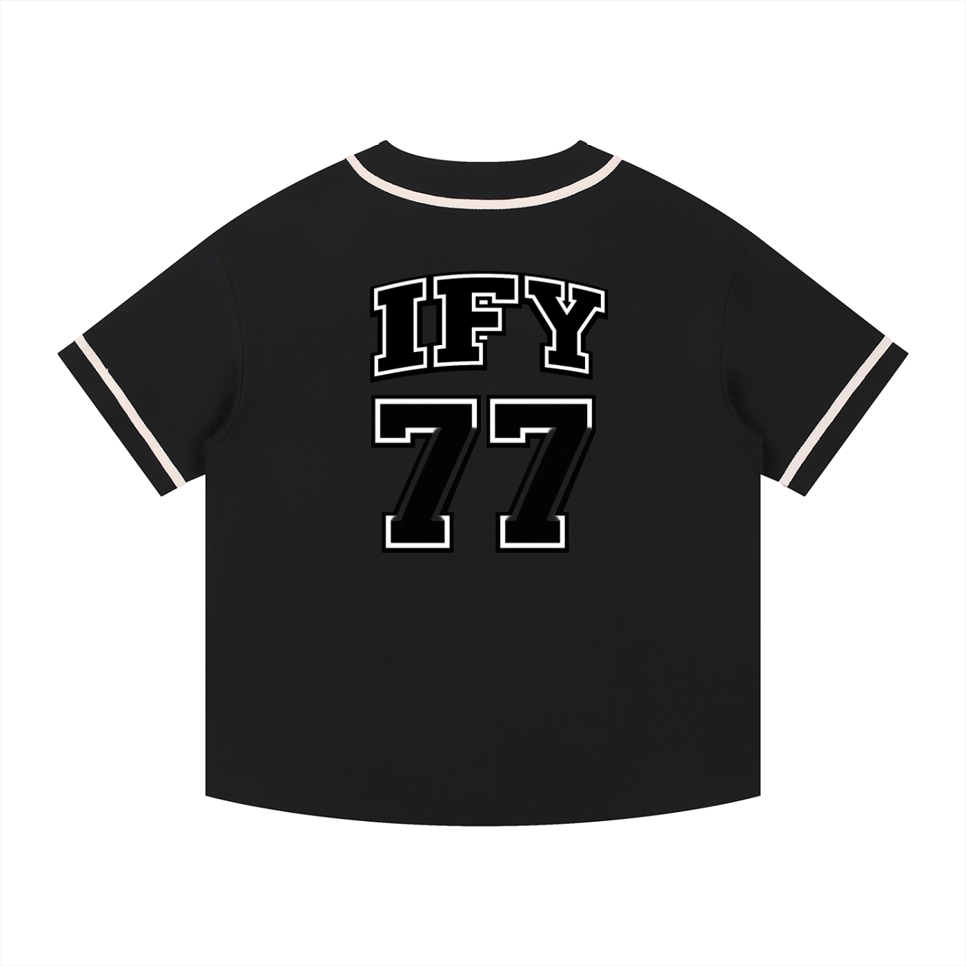 Contrast Piped Button-Up Jersey