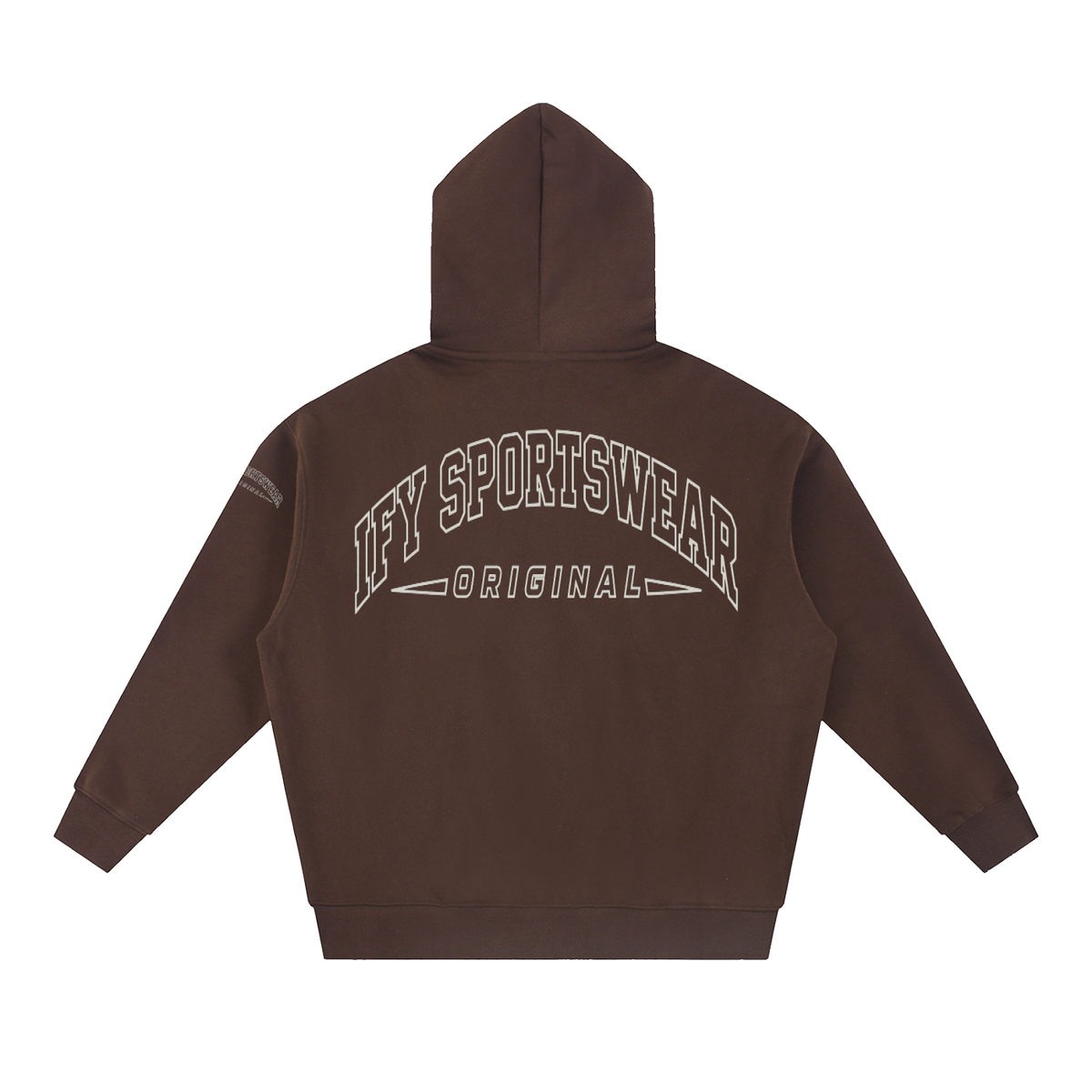 Oversized Two-Way Zip Fleece Hoodie