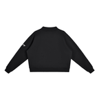 Essential Fleece Mock-Neck Crew Sweatshirt
