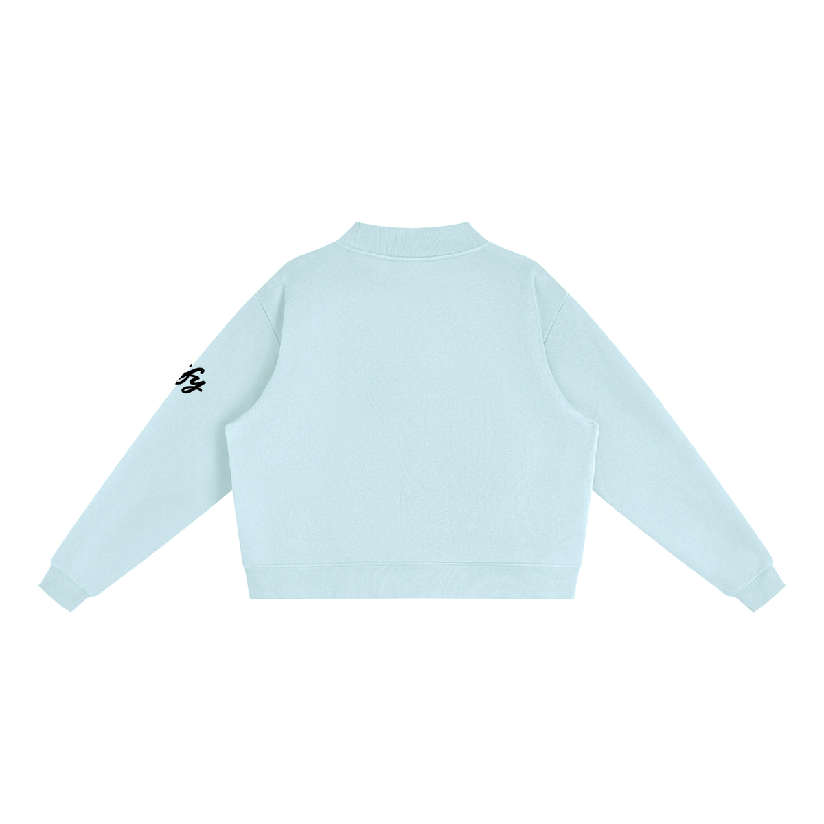 Oversized Mock-Neck Fleece Sweatshirt