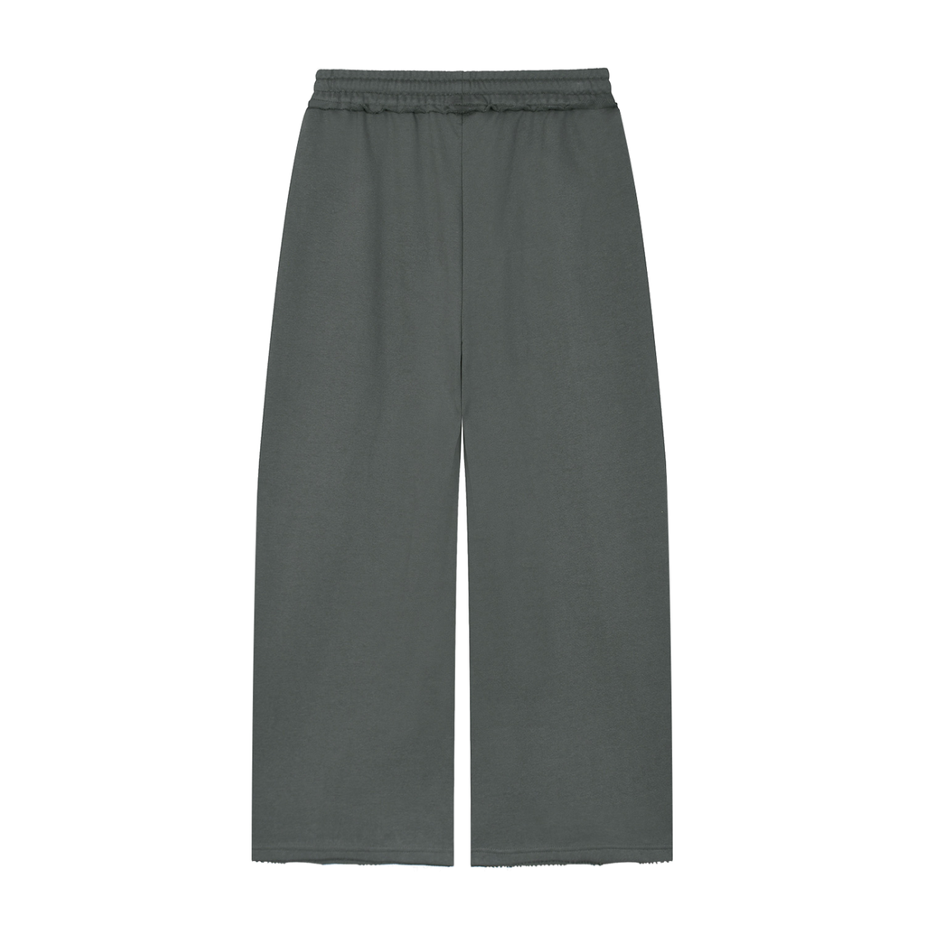 Wide Leg Raw Edge Sweatpants