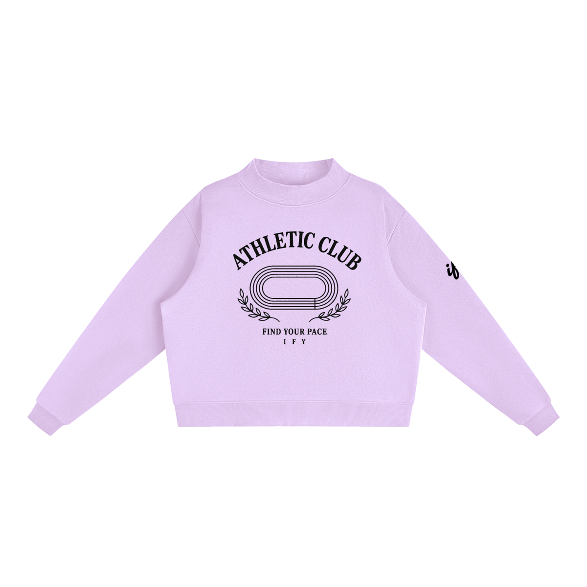 Oversized Mock-Neck Fleece Sweatshirt