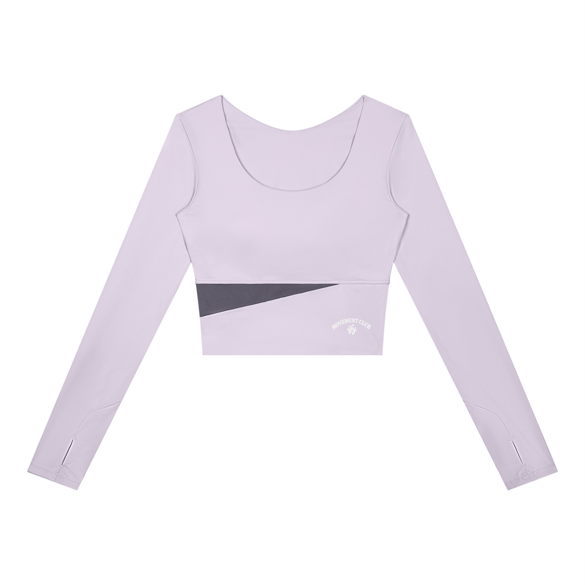 Panelled Long-Sleeve Yoga Crop Top