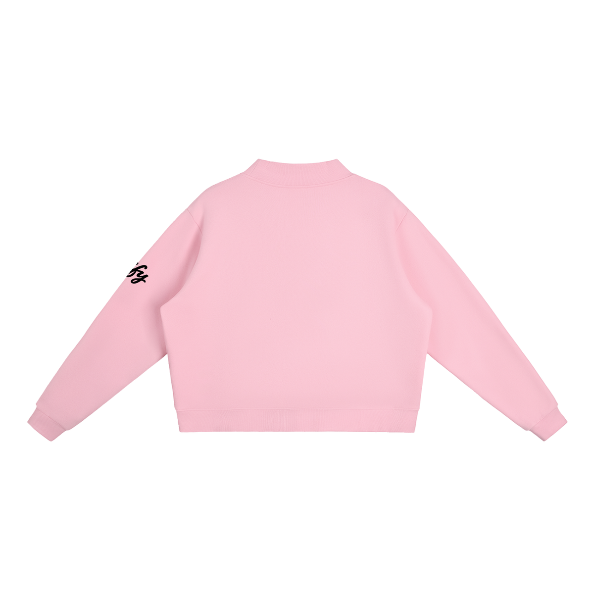 Oversized Mock-Neck Fleece Sweatshirt